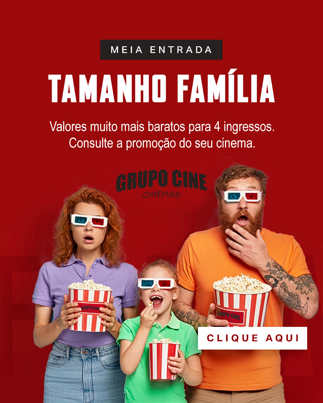 imagem banner Meia Entrada Tamanho Família